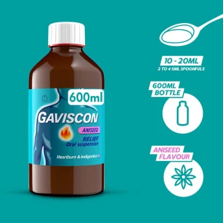 Gaviscon Aniseed 600ml 2 Gaviscon Aniseed 600ml - Image 2
