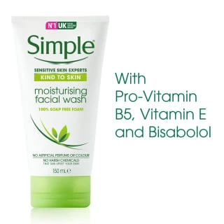 Simple Moisturising Face Wash 150ml 2 Simple Moisturising Face Wash 150ml - Image 2