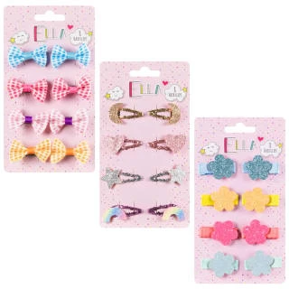 Ella Hair Clips 8pk - Bows 2 Ella Hair Clips 8pk - Bows - Image 2