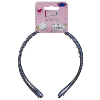 Ella School Hair Accessories - Assorted Headbands (Blue) 1 Ella School Hair Accessories - Assorted Headbands (Blue)
