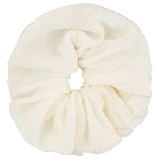 Style Studio Hair Scrunchy - Cream Plisse 2 Style Studio Hair Scrunchy - Cream Plisse - Image 2
