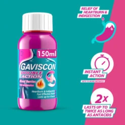Gaviscon Double Action 150ml - Mixed Berries -Beauty Product Store 379279 gaviscon 150ml double action mixed berries liquid 3