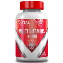 B&M Vital Vitamins Multi-Vitamins + Iron 180pk