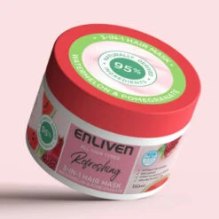 Enliven Softening 3-in-1 Hair Mask 350ml - Watermelon & Pomegranate -Beauty Product Store 384891 enliven mask 350ml watermelon pomegranate