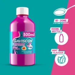 Gaviscon Double Action 500ml - Mint -Beauty Product Store 384992 gaviscon 500ml double action mint liquid 2