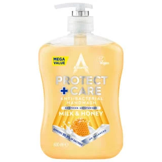 Astonish Protect + Care Anti-Bacterial Hand Wash 600ml - Milk & Honey 1 Astonish Protect + Care Anti-Bacterial Hand Wash 600ml - Milk & Honey